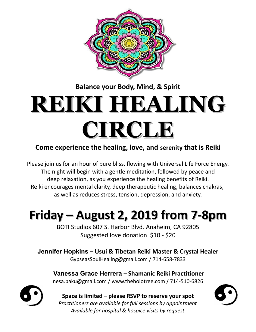 reiki circle aug 2 flyer